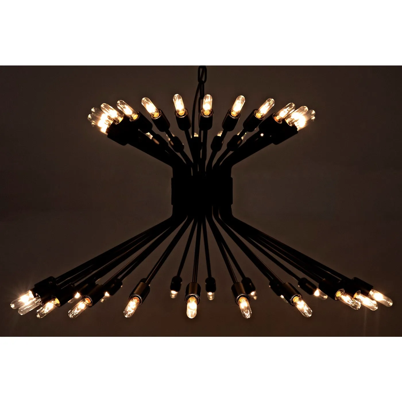 MANCINI CHANDELIER, BLACK STEEL