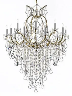 Maria Theresa Chandelier Crystal Lighting Chandeliers H 50" W 37" Great For Large Foyer / Entryway Trimmed With Spectra (Tm) Crystal - Reliable Crystal Quality By Swarovski - A83-B12/21510/15 1Sw