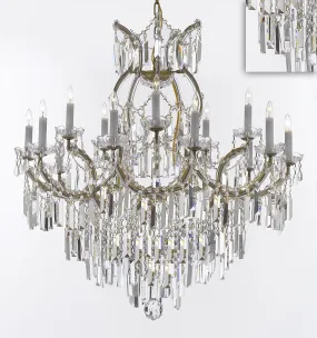 Maria Theresa Chandelier Crystal Lighting Chandeliers with Optical Quality Fringe Prisms! Great for the Dining Room, Foyer, Entry Way, Living Room! H38" X W37" - A83-B8/21510/15 1