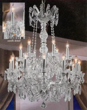 Maria Theresa Crystal Chandelier W/ Swarovski Crystal Chandeliers Lighting 30"X28" - A83-Silver/152/18Sw