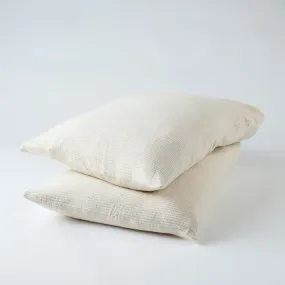 Marina Pillowcase Set - Off White w' Natural Stripe