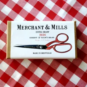 Merchant & Mills, Tailors Shears, Red Handled 8"