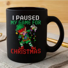 Merry Christmas Dabbing Gamer Elf Kids Boys Girls Men Long Sleeve Mug