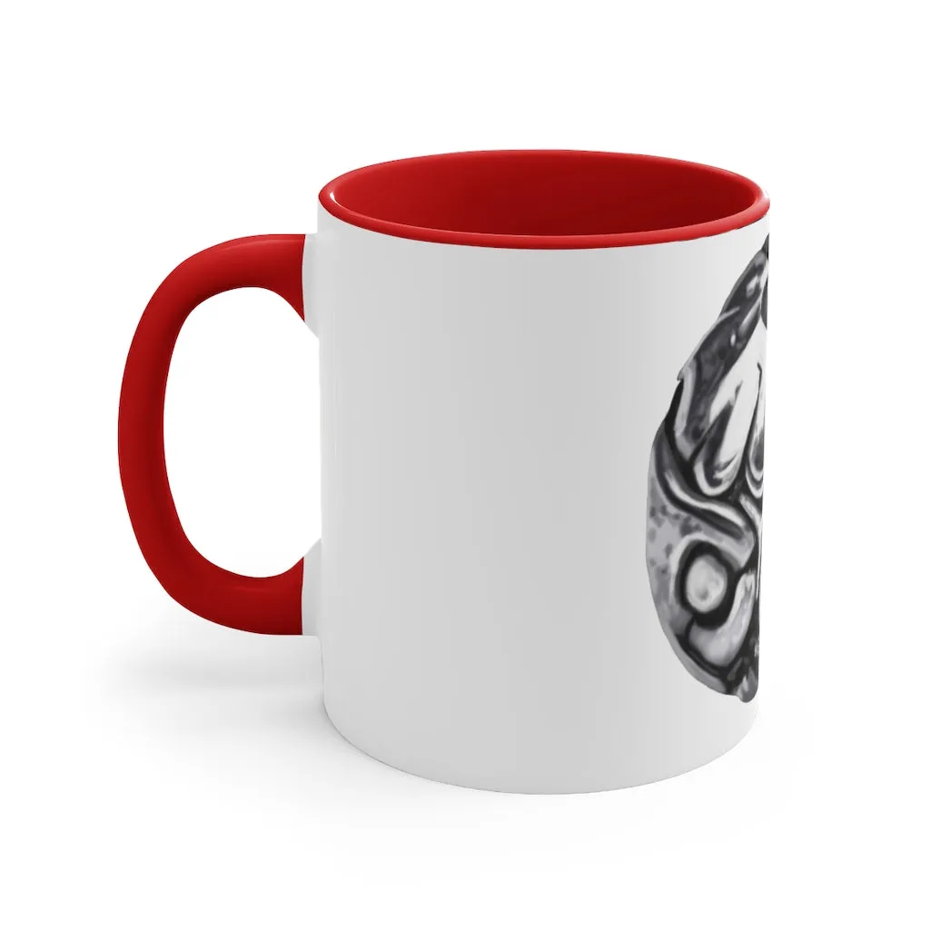 Metal Piece Accent Coffee Mug, 11oz