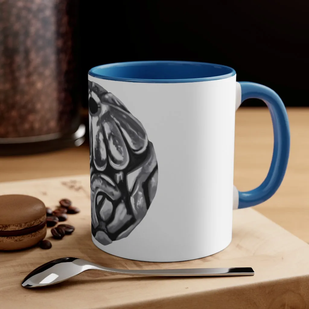 Metal Piece Accent Coffee Mug, 11oz