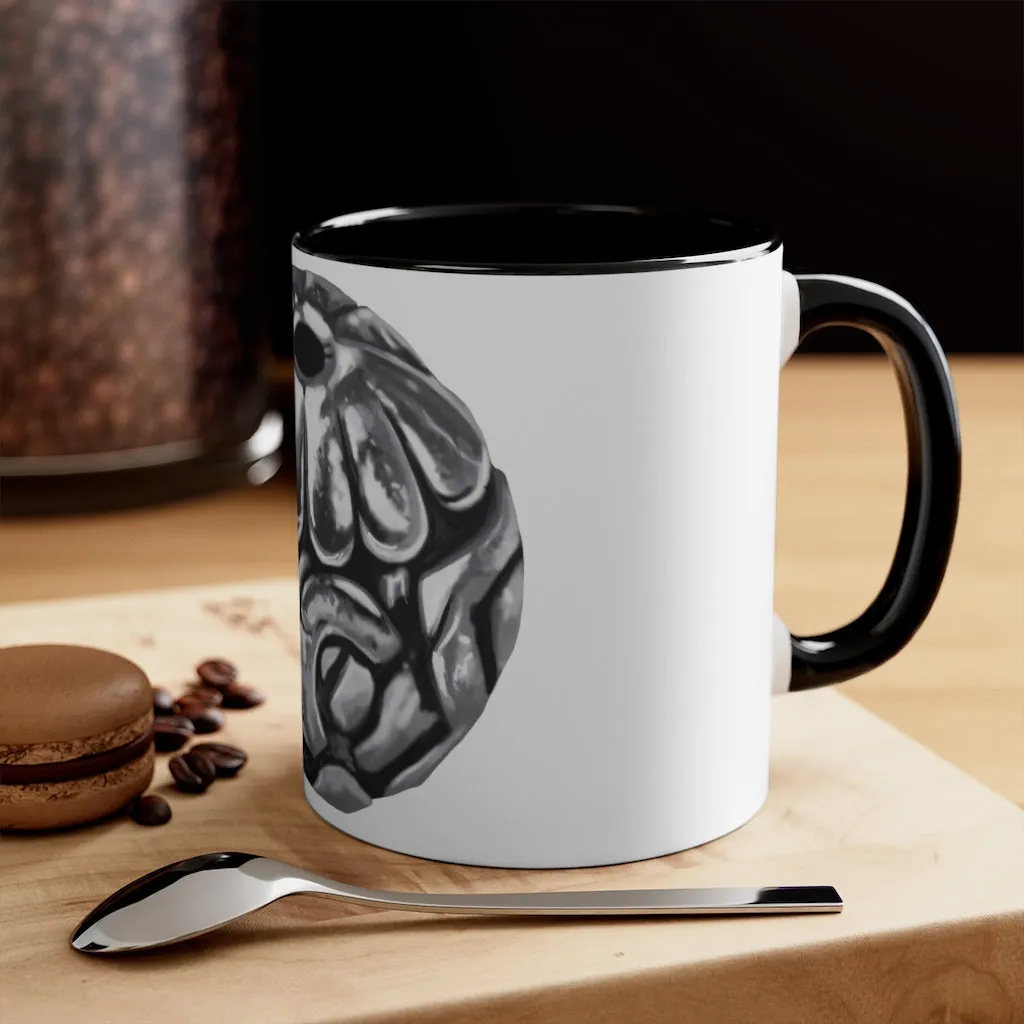 Metal Piece Accent Coffee Mug, 11oz