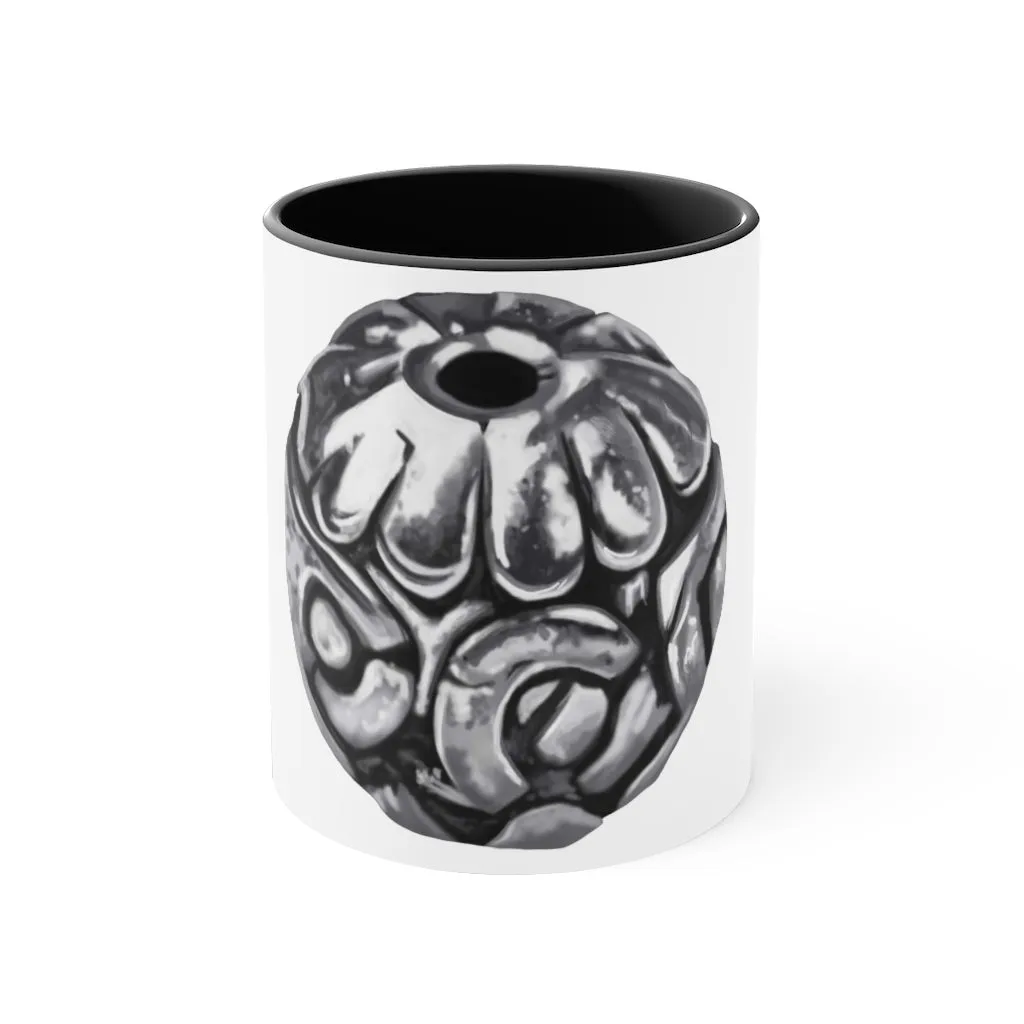 Metal Piece Accent Coffee Mug, 11oz