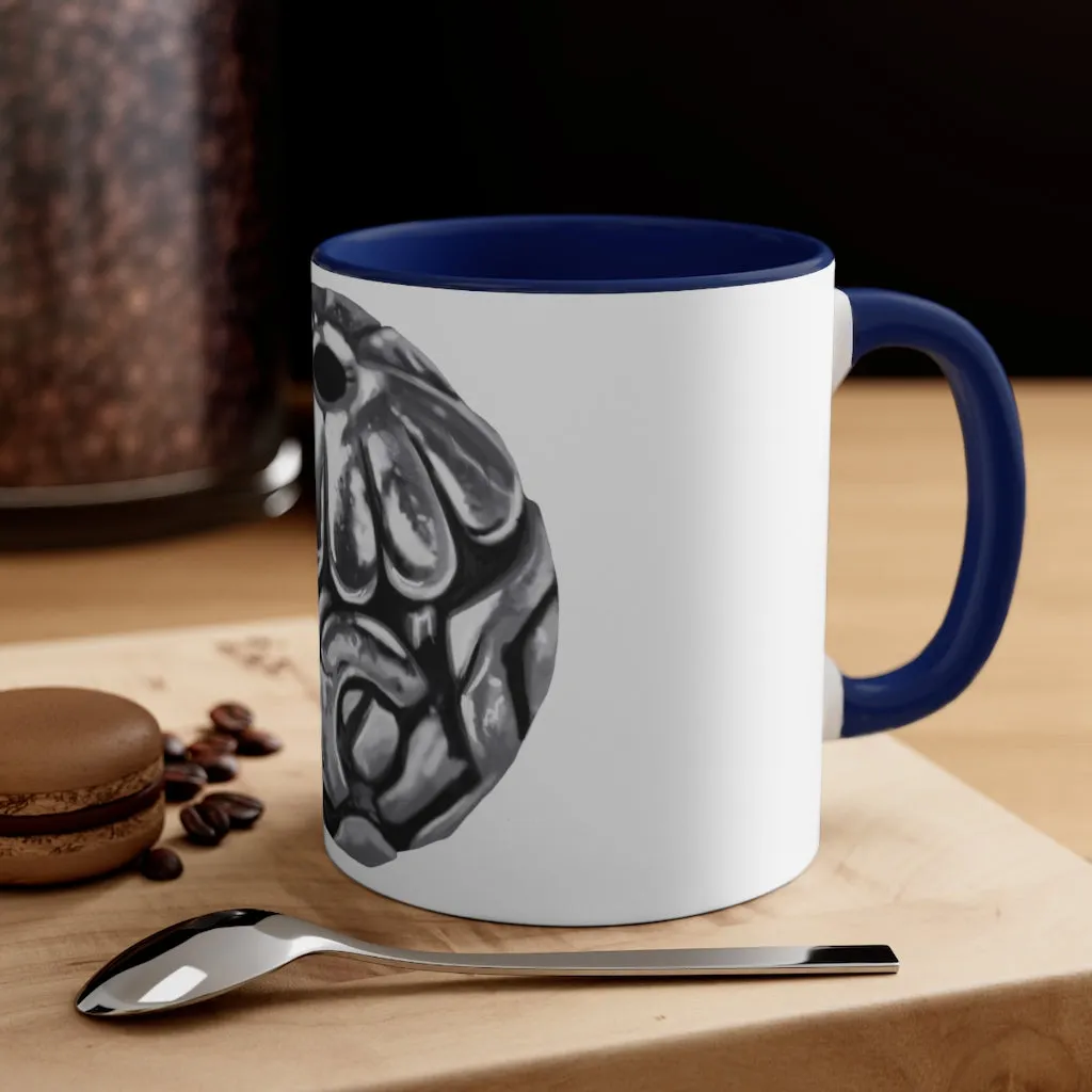 Metal Piece Accent Coffee Mug, 11oz