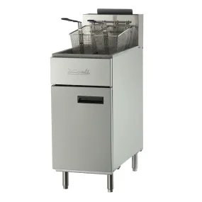 Migali - C-F40-LP, Commercial 40Lbs Deep Fryer 3 Burners 1 Fry Pot Liquid Propane BTU90000