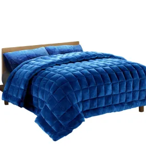 Mink Quilt Comforter King Size Navy