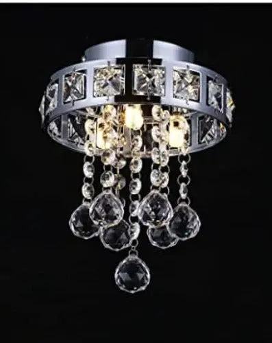 Modern LED Bulb Ceiling Light Pendant Fixture Lighting Crystal Chandelier