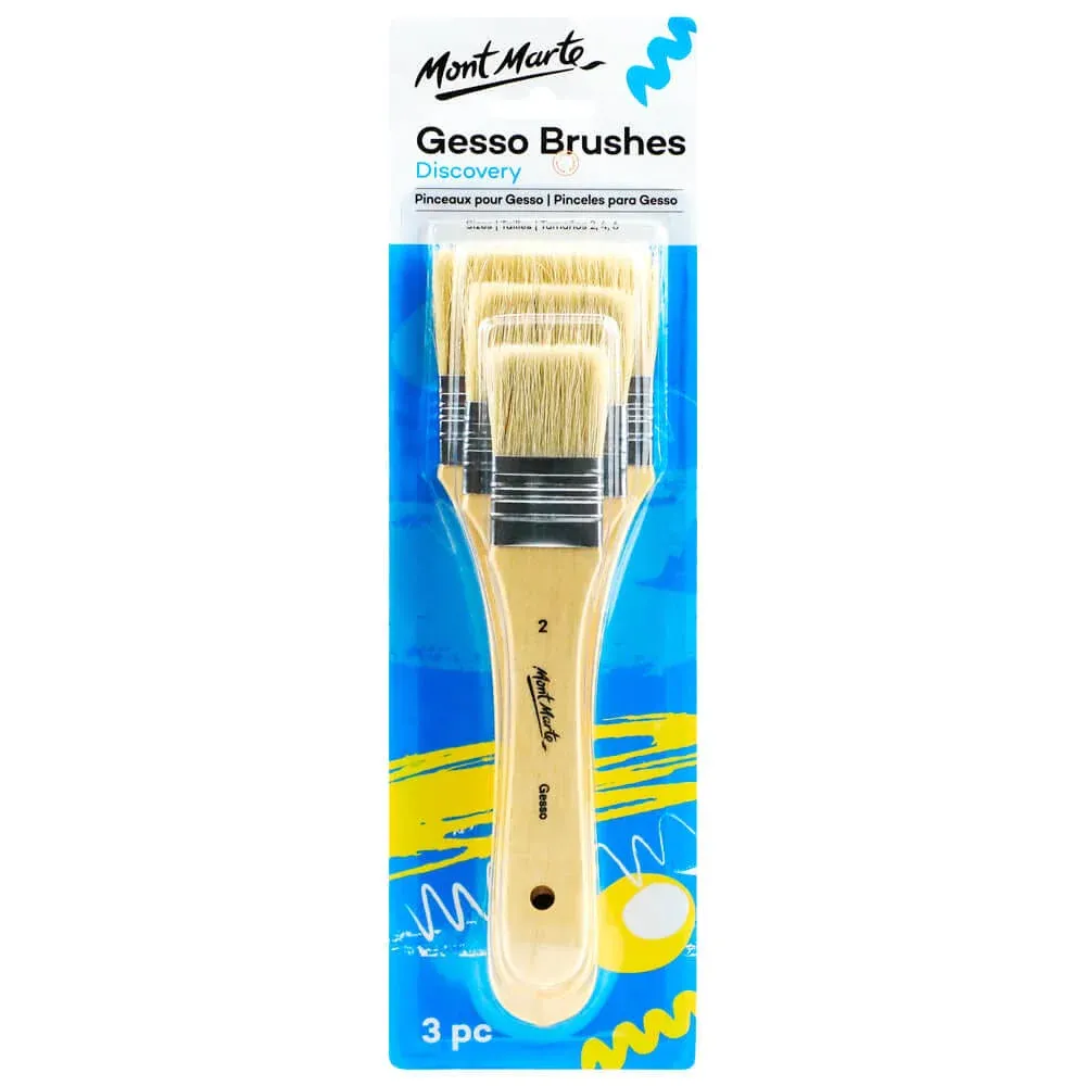 Mont Marte Gesso Brushes Sizes 2/4/6