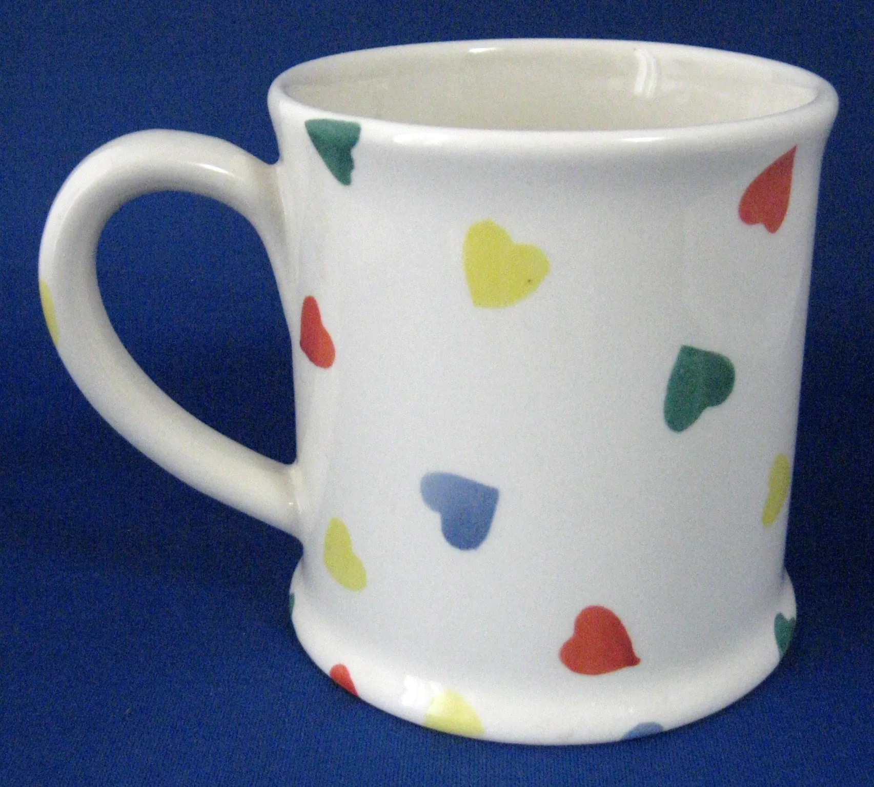 Moorland Ironstone Mug Hand Painted Hearts Chelsea 1988-1992