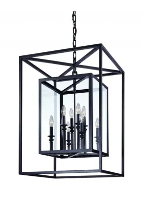 MORGAN 8 LIGHT CHANDELIER, DEEP BRONZE