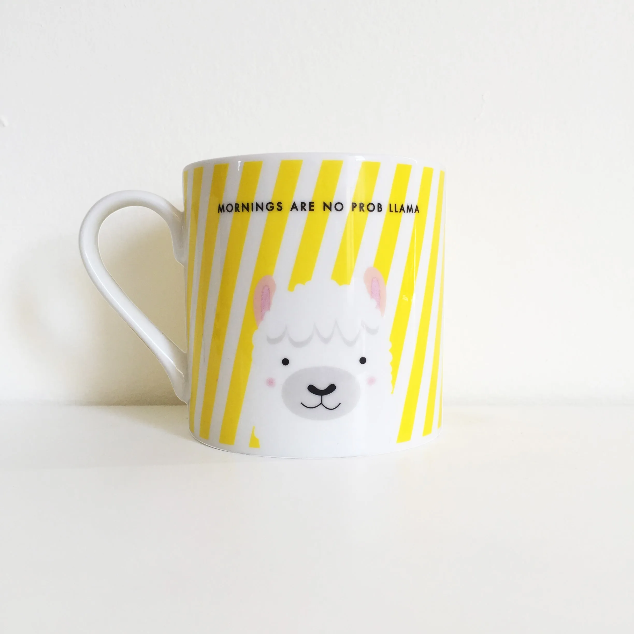 Mornings Are No Prob Llama Bone China Mug