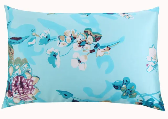 Mulberry Floral Silk Pillowcase