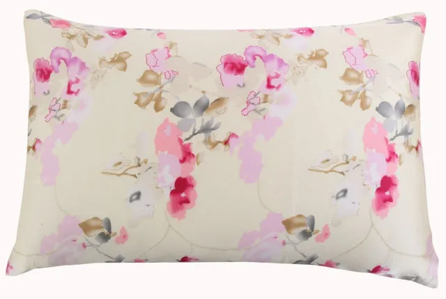 Mulberry Floral Silk Pillowcase