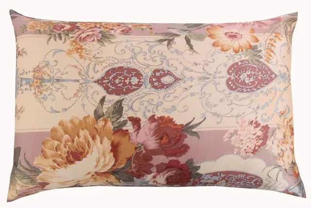 Mulberry Floral Silk Pillowcase