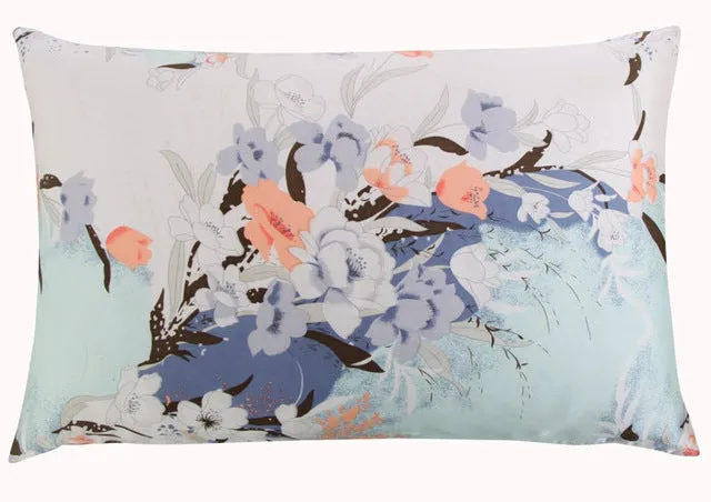 Mulberry Floral Silk Pillowcase