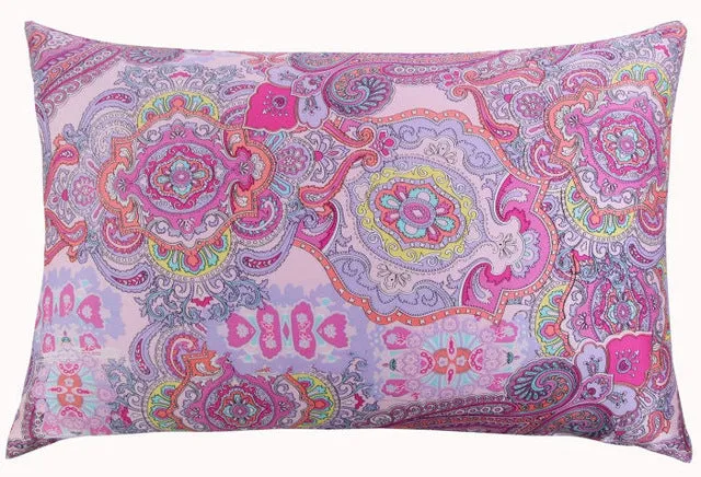 Mulberry Floral Silk Pillowcase