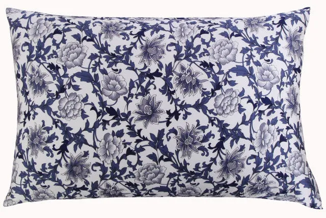 Mulberry Floral Silk Pillowcase