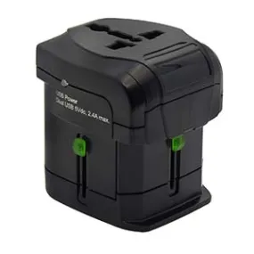 Multi-Nation Travel Adapter with Dual USB Charger (2.4A)