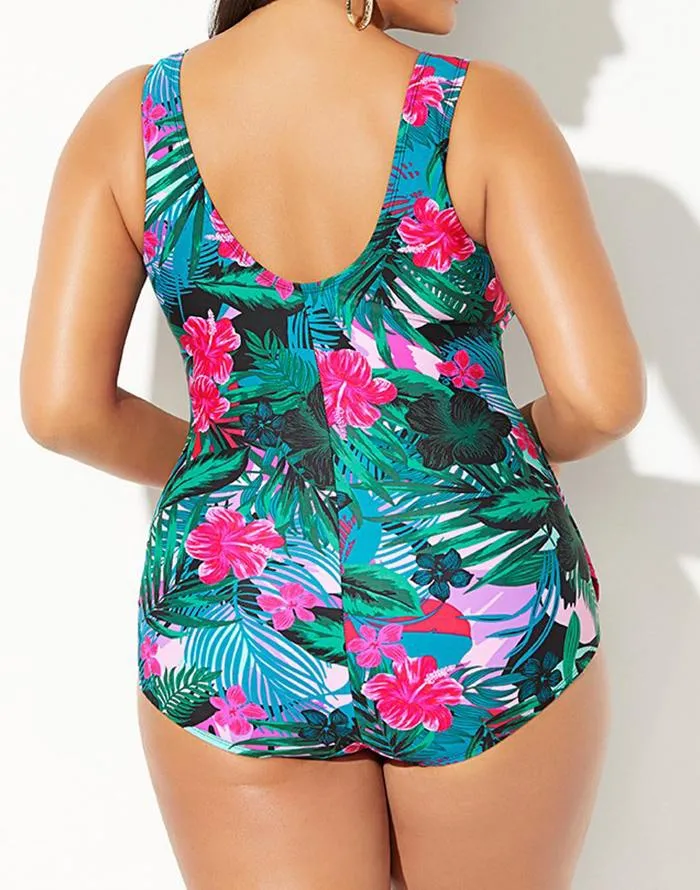 Nassau Sarong Front One Piece Swimsuit