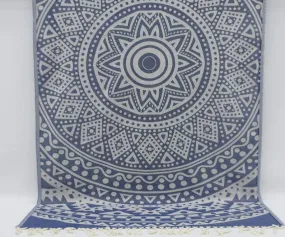 Navy Blue Mandala 100% Cotton Towel