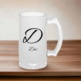 Nutcase Personalized Beer Mug- 473 ML - Add Your Name -  Initials Monogram Name