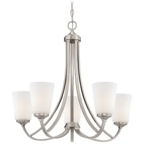 Overland Park 26 in. 5 Lights Chandelier Brushed Nickel finish