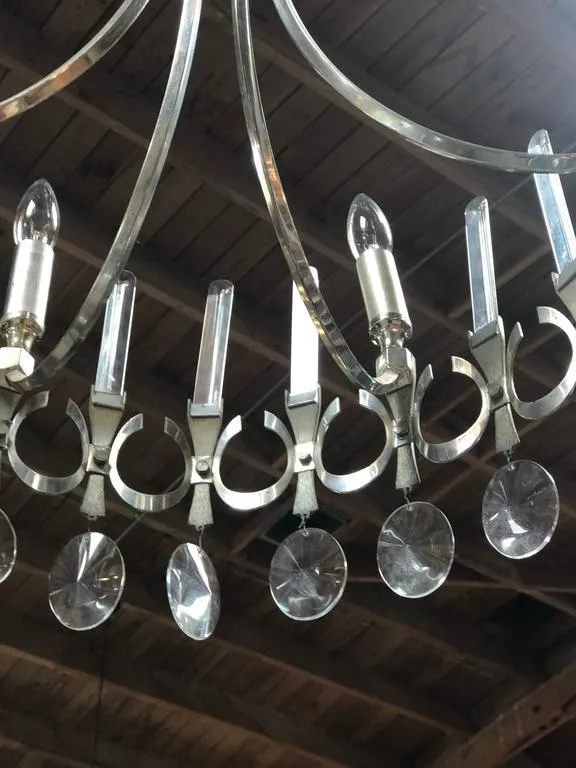 Pair of Gaetano Sciolari Chandeliers