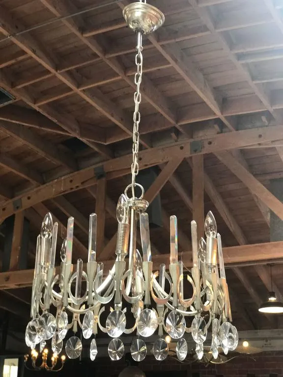 Pair of Gaetano Sciolari Chandeliers