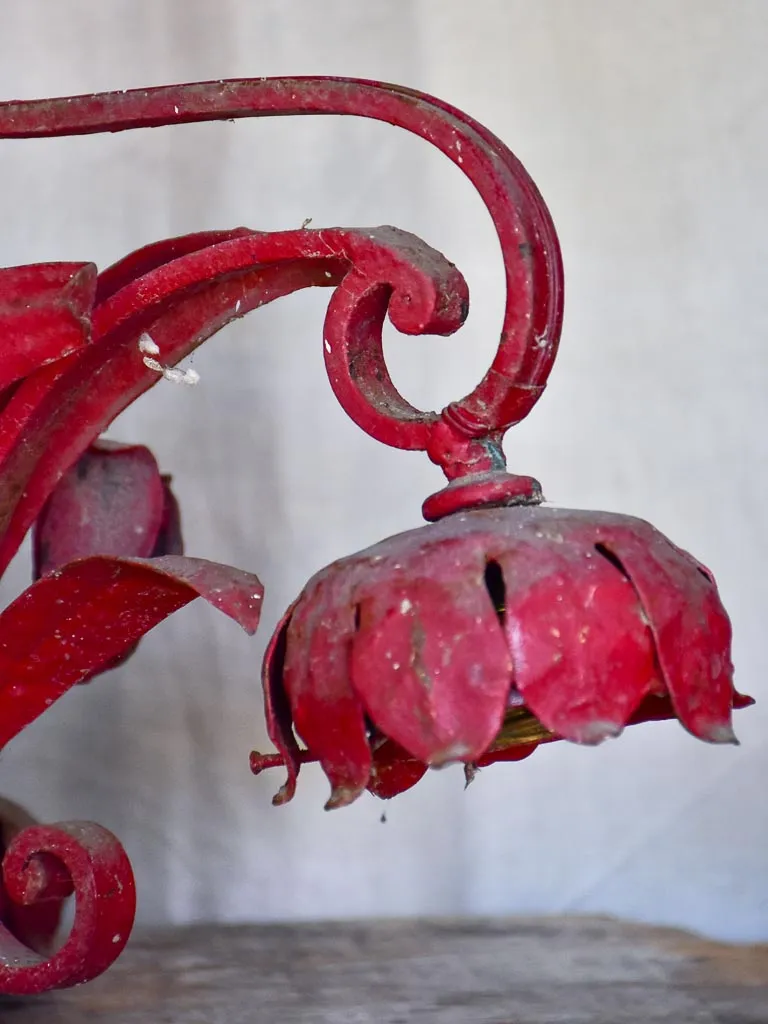 Pair of Rustic Red Chandeliers