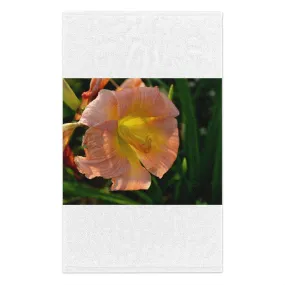 Peach and Yellow Flower Rally Towel, 11x18