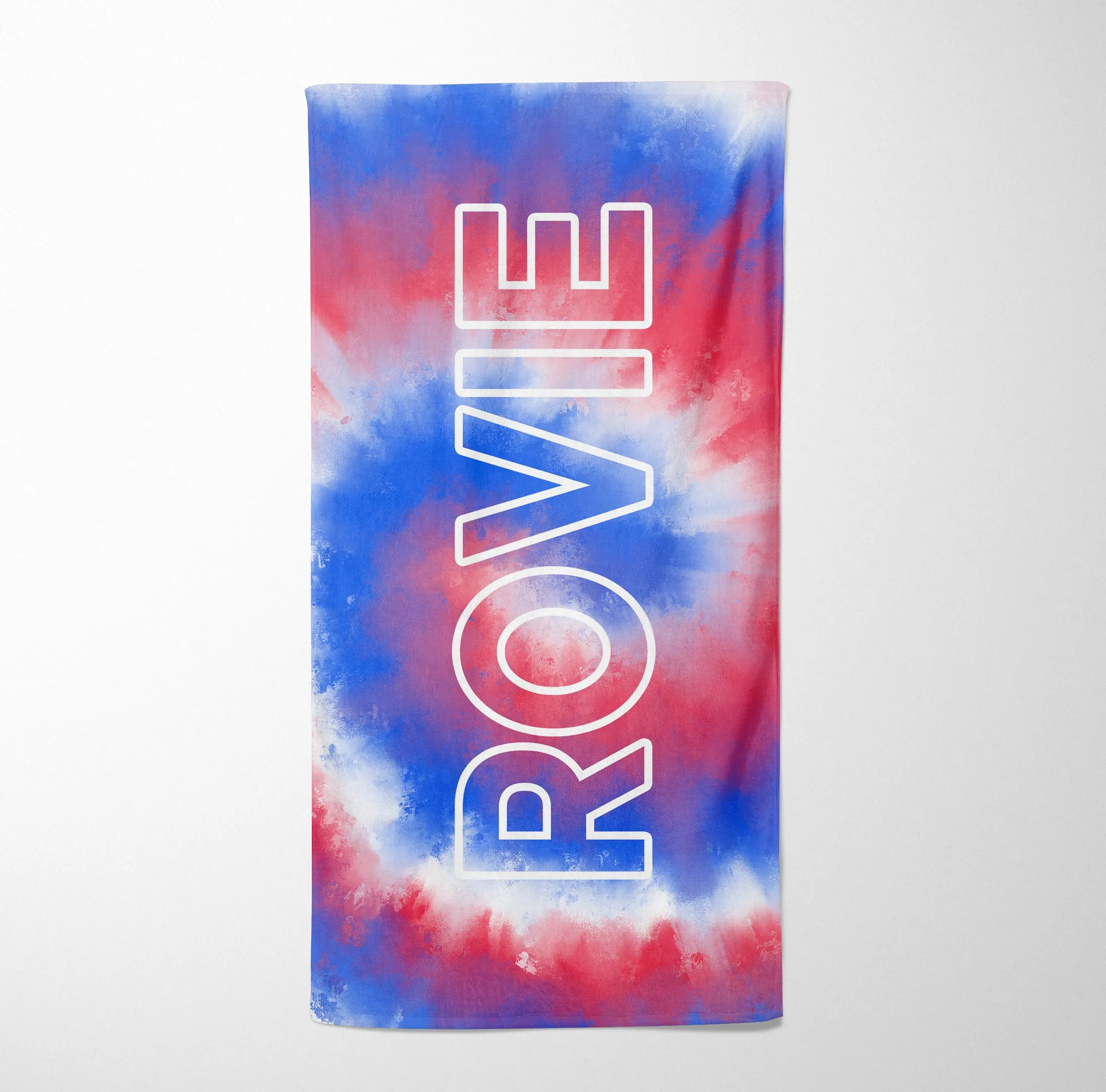 PERSONALIZED TIE DYE PATRIOTIC PREMIUM TOWEL