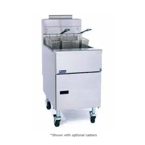 Pitco VF65S 65 Lb. Liquid Propane Tube Fired Floor Fryer - 95,000 BTU