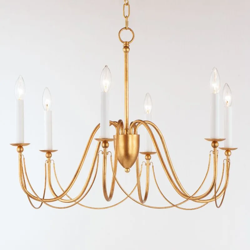 Plumette Six Light Chandeliers