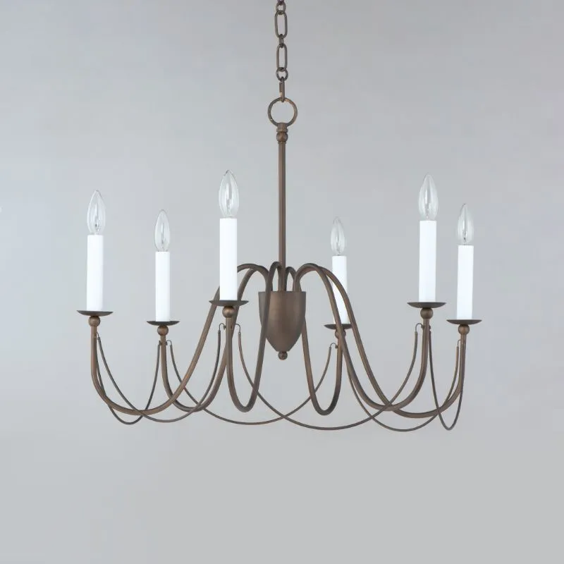 Plumette Six Light Chandeliers