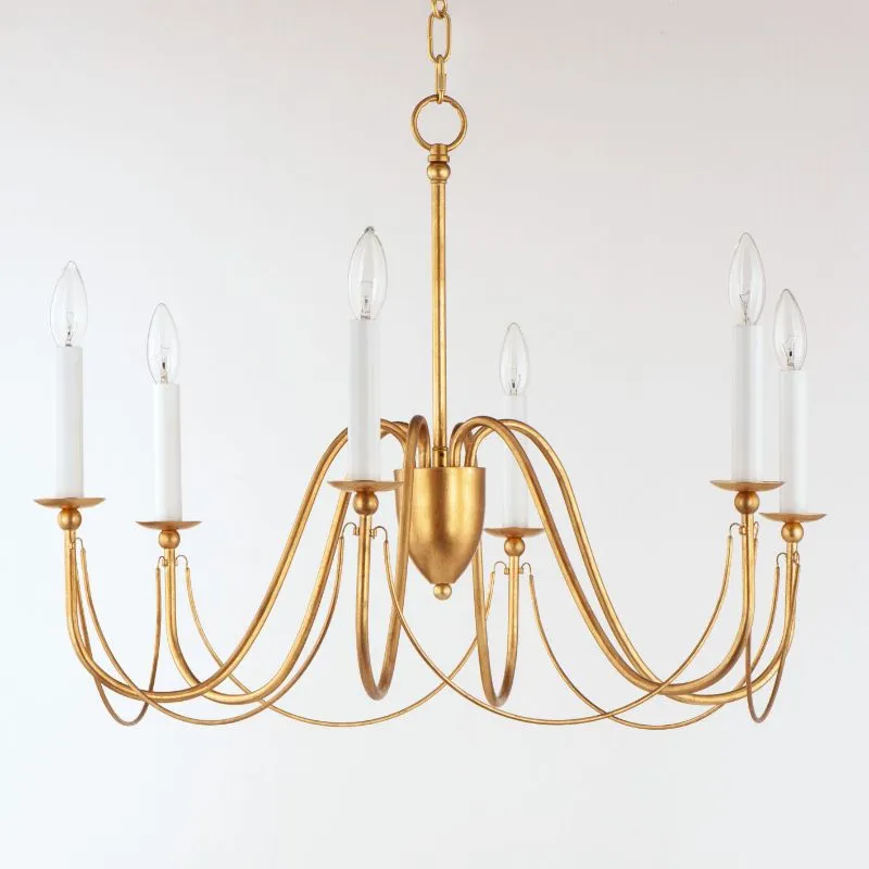 Plumette Six Light Chandeliers