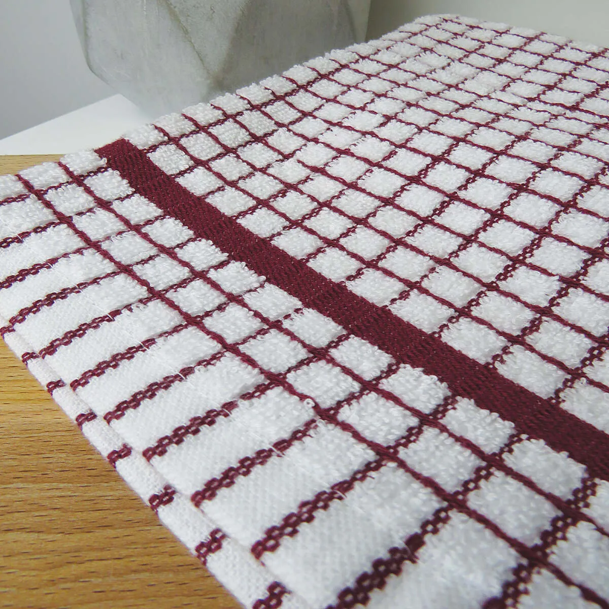 Poli-Dri Burgundy Cotton Kitchen Tea Towel