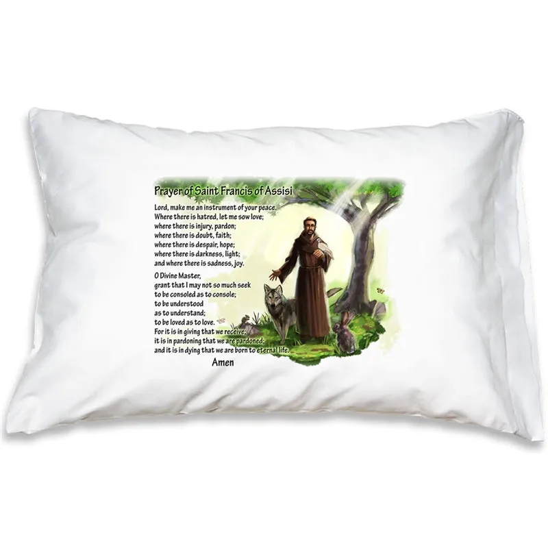 Prayer Pillowcase - Saint Francis of Assisi