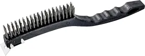 ProSource SJ3133-S Wire Brush with Scraper, 1-3/8 in L Trim, Metallic Bristle, 5/8 in W Brush, 13-1/2 in OAL :EA: QUANTITY: 1