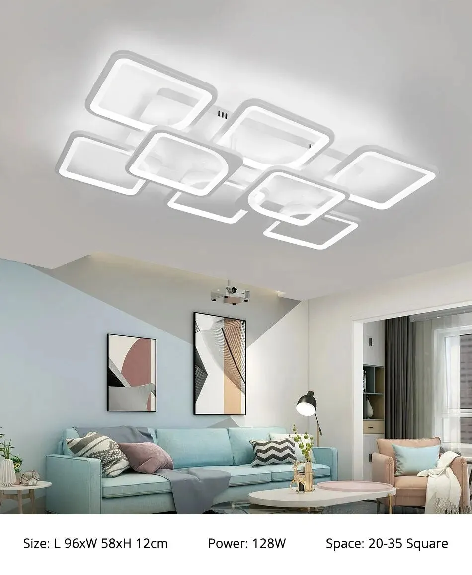 QIYI Kaoli PC Body Modern LED Ceiling Chandelier Remote Dimmable