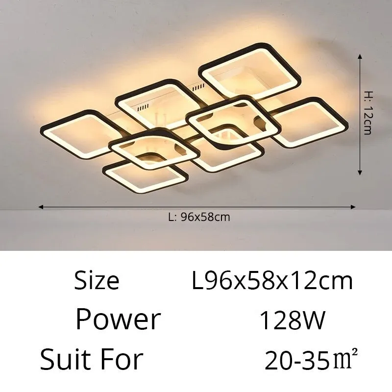 QIYI Kaoli PC Body Modern LED Ceiling Chandelier Remote Dimmable