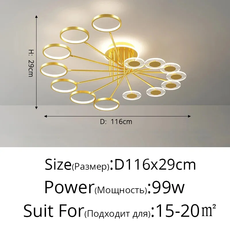 QIYI Minbach Modern LED Ceiling Chandelier Light