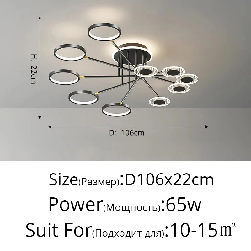 QIYI Minbach Modern LED Ceiling Chandelier Light