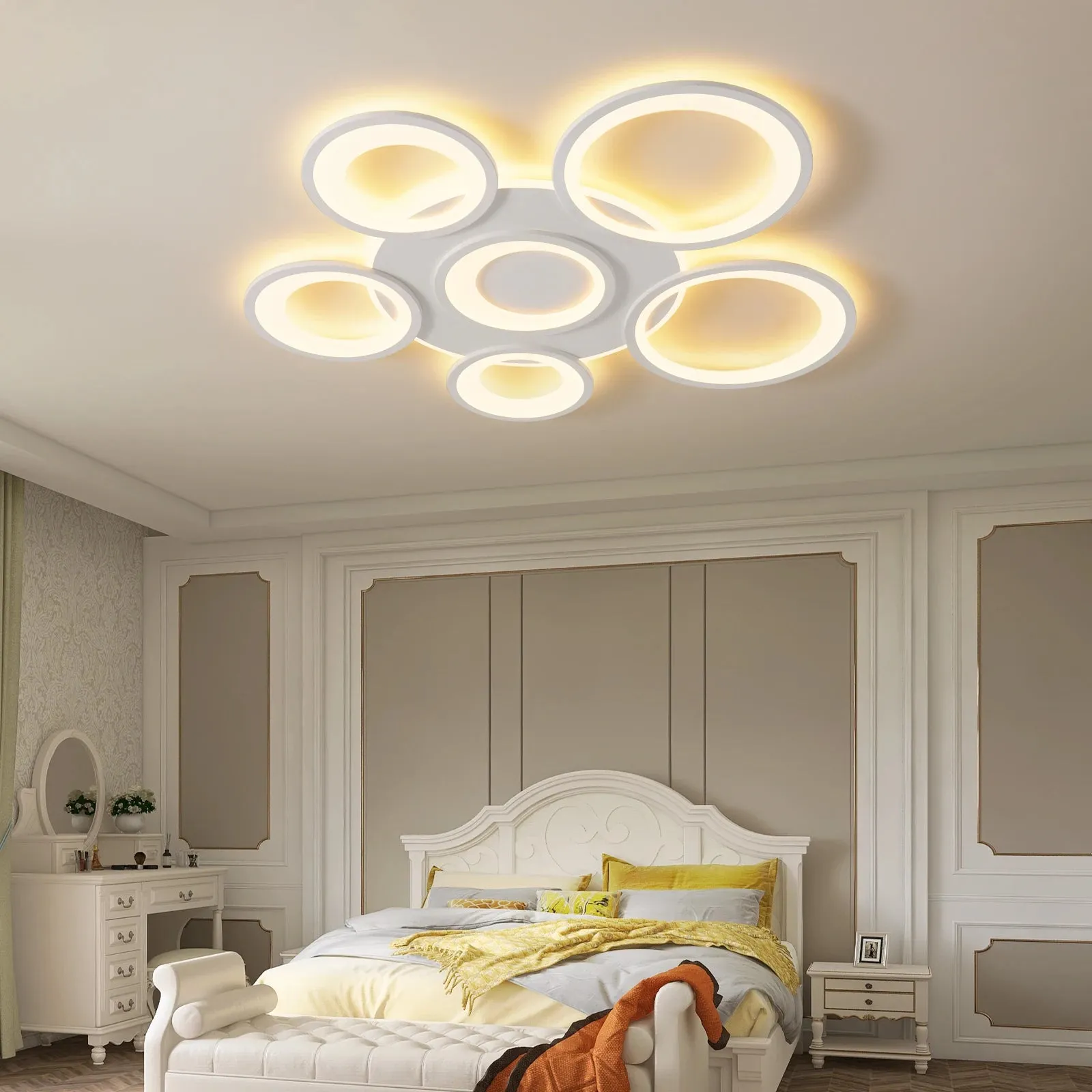 QIYI Seke Round Modern LED Ceiling Chandeliers