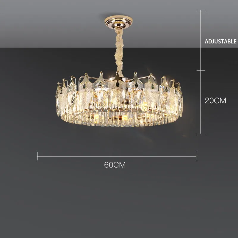 Quality luxury led crystal chandeliers lampen lustre for dinning foyer chandelier hanging crystal lamp