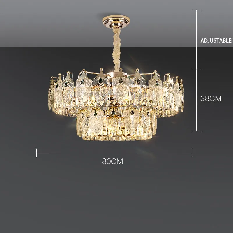 Quality luxury led crystal chandeliers lampen lustre for dinning foyer chandelier hanging crystal lamp