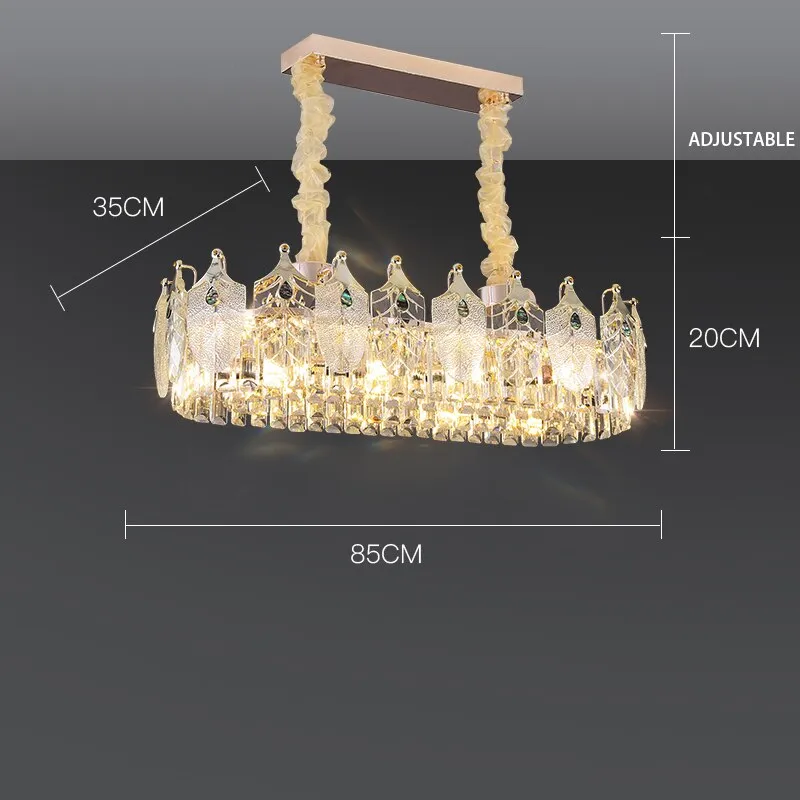 Quality luxury led crystal chandeliers lampen lustre for dinning foyer chandelier hanging crystal lamp